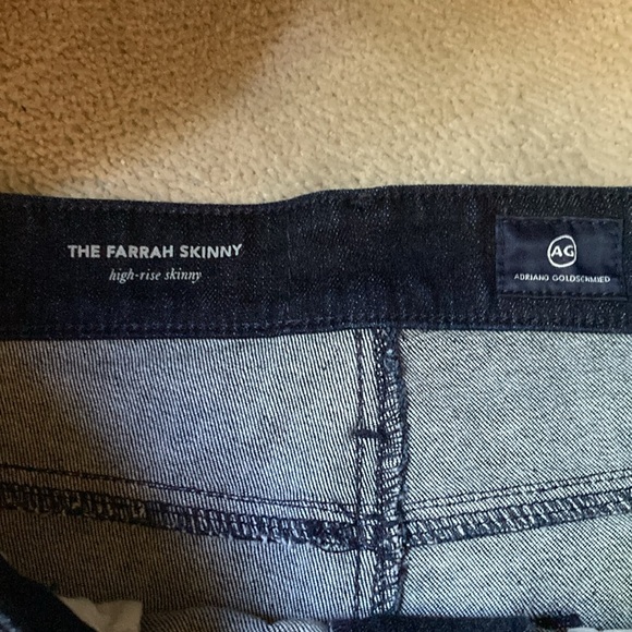 AG, The Farrah Skinny dark denim jeans - Picture 2 of 6